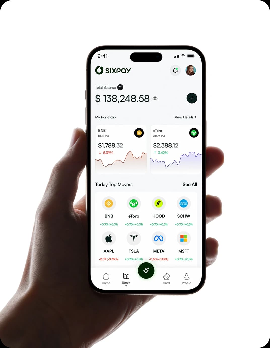 sixpay mobile graph